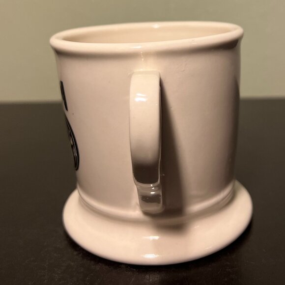 Anthropologie Monogram Initial Letter S Shaving Style Pedestal Base Ceramic Mug - Picture 2 of 7